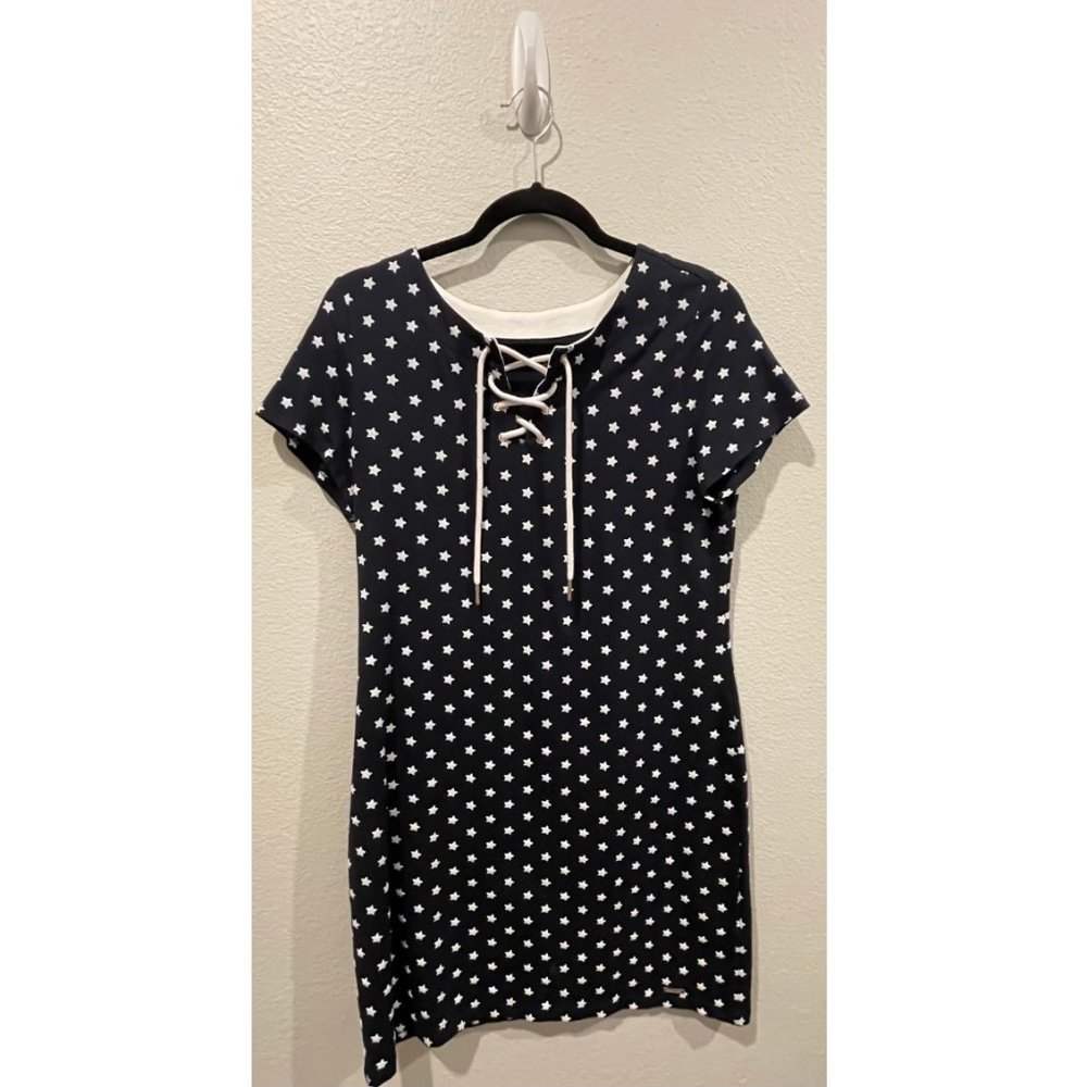 TOMMY HILFIGER Classic Star Lace-Up Mini Dress - Picture 3 of 5